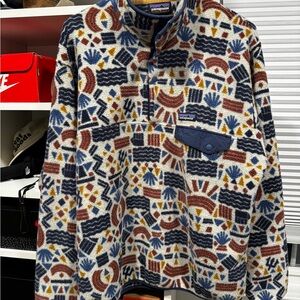 Patagonia Synchilla Fleece with Blue and Gold Accents